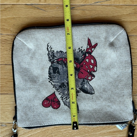 BRIGHTON Scottie DOG Canvas Shoulder Bag Crossbody NWT - Picture 3 of 9